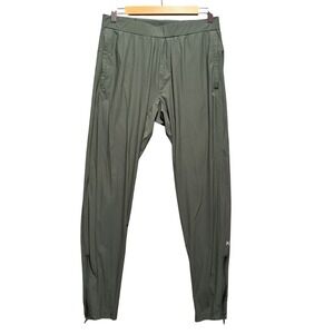 Kenneth Cole Mens Olive Green Ankle‎ Zip Athletic Jogger Pants Small Waist Slim